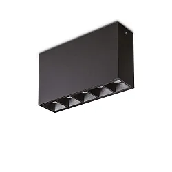 LED Aufbau-Deckenstrahler LIKA SURFACE, 13.5cm, 12.5W 3000K 1060lm 44°, CRi >90, UGR <16, on-off, schwarz