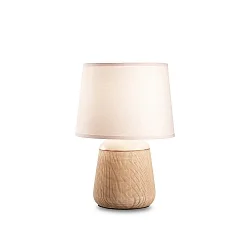 Table luminaire KALÌ-2, round, E14, cable with switch, ceramics, terracotta / rosé