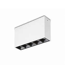 LED Aufbau-Deckenstrahler LIKA SURFACE, IP20, 5-flammig, 13.5cm, 12.5W 3000K 670lm 44°, CRi >90, UGR <16, on-off, weiß