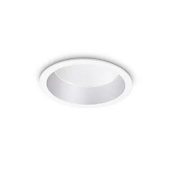 LED Einbauleuchte DEEP, IP20, Ø 10.3cm, Aluminium weiß / diffus, 10W 3000K 1200lm 70°