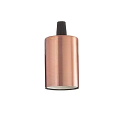 Leuchtmittelfassung LISCIO, zylindrisch, glatt, L 8.5cm / Ø 4cm, E27, kupfer brüniert
