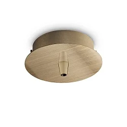 Baldachin, rund, Ø 10cm, 1-fach, messing