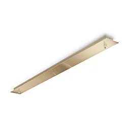 Baldachin LINEAR STANDARD, eckig, 88cm, 3-fach, Überstand-Blende, messing brüniert