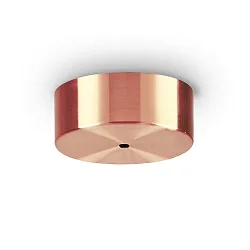 Baldachin MAGNETICO, rund, Ø 9cm, 1-fach, mittiger Auslass, magnetische Blende, kupfer brüniert
