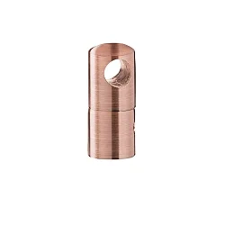 Aufbau-Kabelhalterung 15X30, geschlossen, Zugentlastung kopfseitig, für Wand- und Deckenmontage, Ø 1.5cm / H 3cm, kupfer