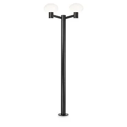 Outdoor Stehleuchte CLIO 2, 197cm, IP44, 2-flammig, 2x E27, ohne Abdeckung, Aluminium, Schwarz