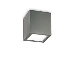 Outdoor-Deckenleuchte TECHO D15 SQUARE, IP54, 15x15cm, 230V AC, 1x GU10, Aluminium / gehärtetes Mattglas, starr, anthrazit