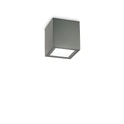 Outdoor-Deckenleuchte TECHO D09 SQUARE, IP54, 9x9m, 230V AC, 1x GU10, Aluminium / gehärtetes Mattglas, starr, anthrazit
