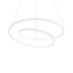 pendant luminaire OZ D80 ON-OFF round, on/off IP20, white matt 