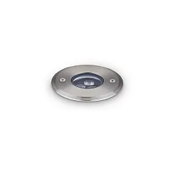 LED Boden-Einbauleuchte FLOOR 9, IP67 IK10, rund, Ø 9cm, 3W 3000K 200lm 30°, CRi >90, on/off, silber