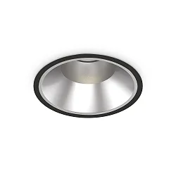 LED Deckeneinbauleuchte OFF, rund, Ø 218 mm, 42W, 3000K, 4600lm, IP20, schwarz