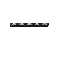 recessed downlight LIKA FI TRIMLESS D14 5 flames, flush, on/off, UGR < 16 IP20, glossy, black 