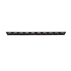 ceiling recessed luminaire LIKA FI TRIMLESS D27 10 flames, flush, on/off, UGR < 16 IP20, glossy, black 