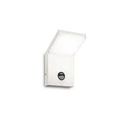 LED Outdoor Wandleuchte STYLE, PIR-Sensor, 120°, 9,5W, 3000K, 1050lm, CRI>80, IP54, weiß