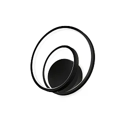 wall luminaire OZ AP ON-OFF round, on/off IP20, black matt 