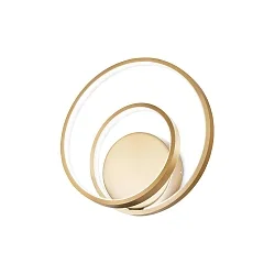 wall luminaire OZ AP ON-OFF round, on/off IP20, brushed brass 