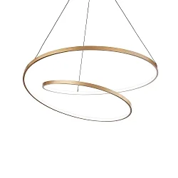 pendant luminaire OZ D80 ON-OFF round, on/off IP20, brushed brass 