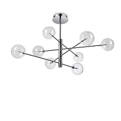 Pendelleuchte EQUINOXE SP8, IP20, 8xG4, Chrom