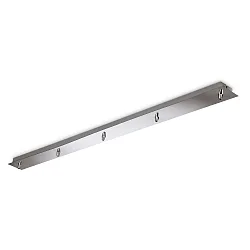 canopy LINEAR STANDARD 5-fold, square, chrome, polished aluminium