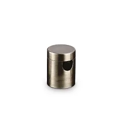 Aufbau-Kabelhalterung, mit abnehmbarem Gewindekopf, Zugentlastung seitlich, flach, für Kabel,  Ø 1.4cm / H 1.6cm, messing