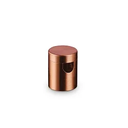 Aufbau-Kabelhalterung, mit abnehmbarem Gewindekopf, Zugentlastung seitlich, flach, für Kabel,  Ø 1.4cm / H 1.6cm, kupfer