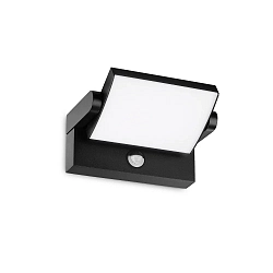 Outdoor LED Wandleuchte SWIPE AP, IP54, mit PIR-Sensor, 21W 3000K 1390lm 105°, neigbar, CRi>90, on-off, schwarz
