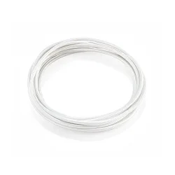Kabel, gerade, Ø 5mm, 10 Meter, ummantelt, FEPT-Textil weiß (CAVO TESSUTO)