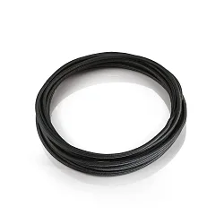 Kabel, gerade, Ø 5mm, 10 Meter, ummantelt, FEPT-Textil schwarz  (CAVO TESSUTO)
