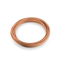 Kabel, gerade, Ø 5mm, 10 Meter, ummantelt, FEPT-Textil kupfer (CAVO TESSUTO)