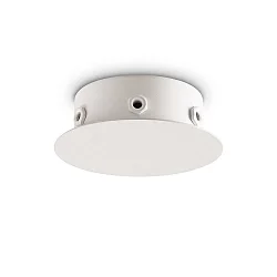 Deckenbaldachin MAGNETICO, 6-fach, magnetische Blende, rund, Ø 12.5cm / H 4cm, weiß