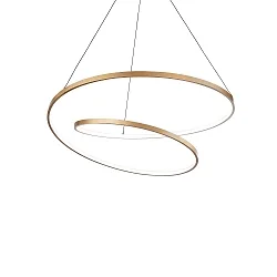 LED Pendelleuchte OZ D60 ON-OFF, IP20, Ø 60cm, CRi >90, DALI dimmbar, 48W 3000K, messing