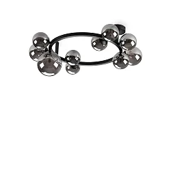 ceiling luminaire PERLAGE 10 flames G9 IP20, smoky colour, black matt dimmable