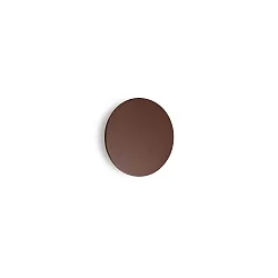 outdoor wall luminaire PUNTO AP D18 round, indirect, switchable IP54, mat, coffee brown 