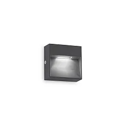 LED Outdoor Wandleuchte DEDRA, 10cm, 3W, 3000K, 200lm, CRI>80, IP65, anthrazit