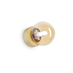 Wandleuchte PERLAGE, 1-flammig, 1x G9 (inkl.), IP20, messing/bernsteinfarben