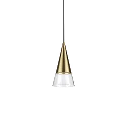 pendant luminaire CONO SP1 1 flame, conical GU10 IP20, brass 