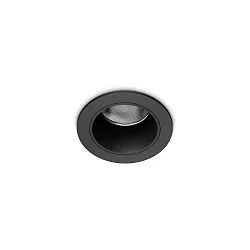 LED Deckeneinbauleuchte QUARK, Ø 4,9cm, 25°, 9W, 3000K, 950lm, IP20, schwarz
