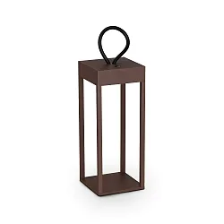 battery table lamp ENYA IP54, coffee brown dimmable
