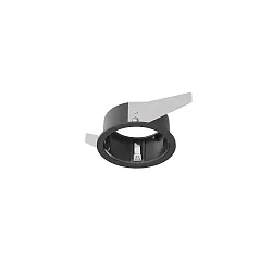 Einbaugehäuse für ZEUS ø 7,7 cm, 13W, mit Rahmen, rund, schwarz