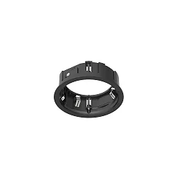 Einbaugehäuse für ZEUS ø 10,9 cm, 21W, mit Rahmen, rund, schwarz