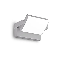 Outdoor LED Wandleuchte SWIPE AP, IP54, 20.5W 3000K 1390lm 105°, neigbar, CRi>90, on-off, grau
