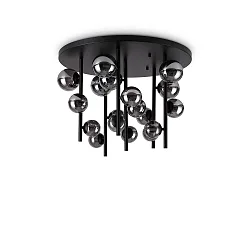 Deckenleuchte PERLAGE, 18-flammig, G9, 18x 15W (inkl.), IP20, schwarz/rauch