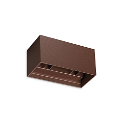 outdoor wall luminaire ATOM UP/DOWN 20CM up / down, square, adjustable IP54, coffee brown 