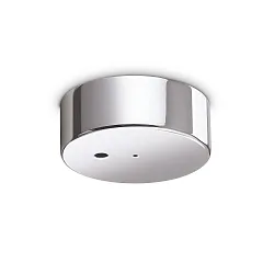 canopy MAGNETICO ROUND 1-fold, round, asymmetrical, chrome, polished aluminium