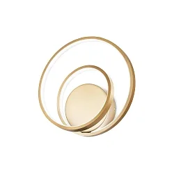 wall luminaire OZ AP ON-OFF round, on/off IP20, brushed brass 