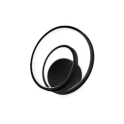 wall luminaire OZ AP ON-OFF round, on/off IP20, black matt 