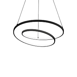 pendant luminaire OZ D60 ON-OFF round, on/off IP20, black matt 
