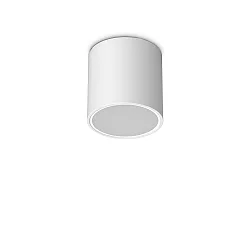 Outdoor-Deckenleuchte TECHO D15 ROUND, IP54, Ø 15cm, 230V AC, 1x GU10, Aluminium / gehärtetes Mattglas, starr, weiß