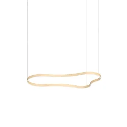 pendant luminaire WAVES-3 SP direct, switchable IP20, gold matt 