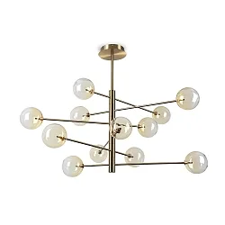 pendant luminaire EQUINOXE 12 flames G4 IP20, amber 